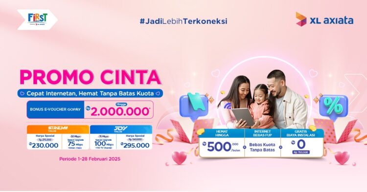 Promo CINTA & ROMANTIS dari First Media : Internet Cepat, Hiburan Seru, dan Bonus Melimpah!