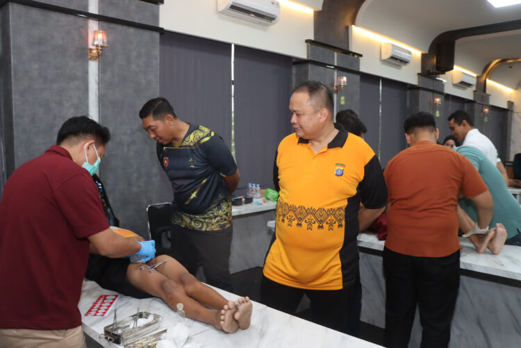 Polresta Samarinda Gelar Bhakti Kesehatan dalam Rangka HUT Bhayangkara ke-79