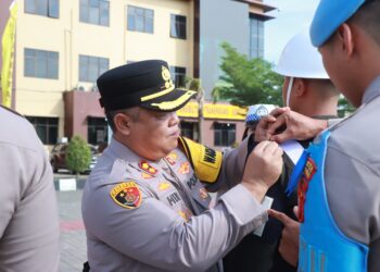 Polresta Samarinda Laksanakan Apel Gelar Pasukan Operasi Patuh Mahakam 2025
