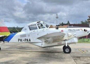Pesawat Pengangkut BBM Pelita Air Jatuh usai Take Off Bandara Yuvai Semaring Krayan