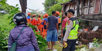 BPBD Samarinda Tangani Longsor di Jalan Suwandi, Satu Keluarga Terdampak