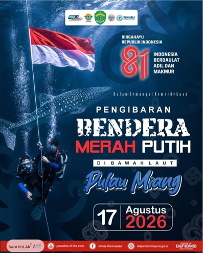 Kibarkan Merah Putih Bersama Hiu Tutul, Strategi Cerdik Dispar Kaltim Angkat Pesona Pulau Miang