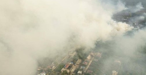 5 Hari Sanga-Sanga Dikepung Asap, Lahan Gambut Membara, Warga Mulai Diungsikan