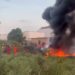 Kebakaran Lahan Di Eks Bandara Temindung,  Dua Pemadam Terbakar Serius