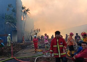 Amukan Si Jago Merah di Kawasan Eks PT Daya Besar, Ketika Angin Kencang dan Instrusi Air Laut Menyulitkan Perjuangan Petugas